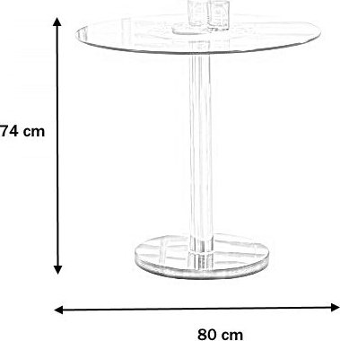 Violet bord - Transparent glass/Krom/Marmor Violet bord - Transparent glass/Krom/Marmor