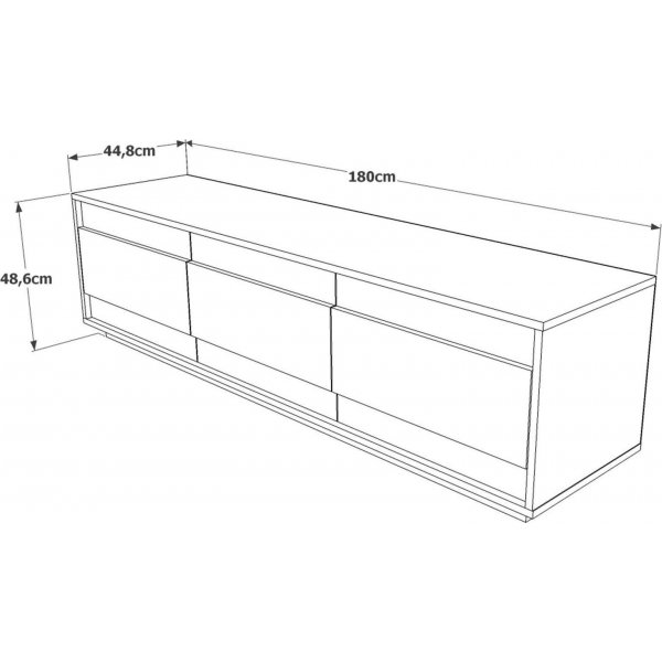 Future mediebenk 4 - Furu/hvit Future mediebenk 4 - Furu/hvit