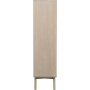 Marte glassskap 140 cm - Eik