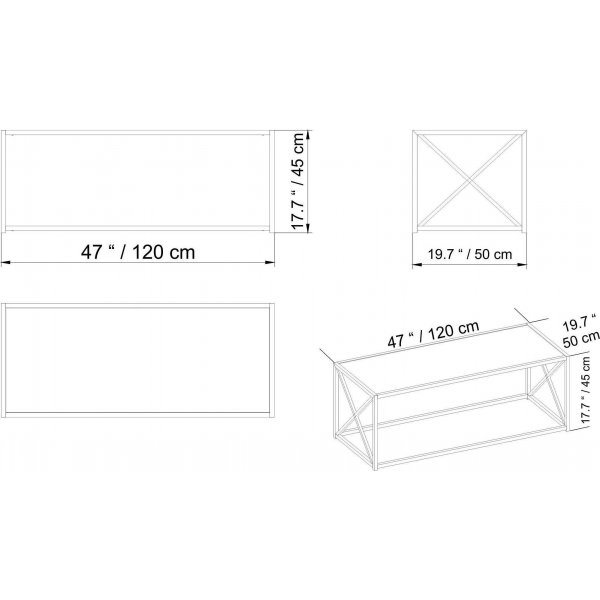Geiser salongbord - Gull