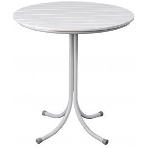 Holm� utebord rundt �70 cm - Hvit