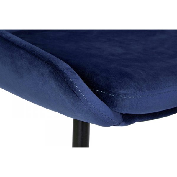 Theo stol i blå fløyel Theo stol i blå fløyel