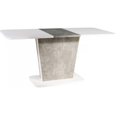 Calipso spisebord 110-145 cm - Hvit/grå