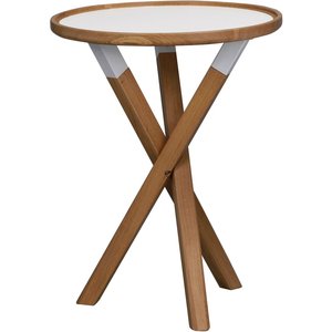 Morris lampebord Ø50 cm - Hvit/eik Morris lampebord Ø50 cm - Hvit/eik