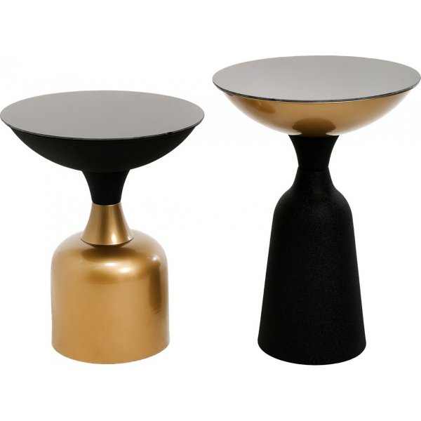 Chalice sidebord sett 46/56 cm - Sort/gull