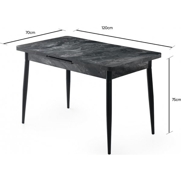 Anya spisebord, 120 cm - Antrasitt Anya spisebord, 120 cm - Antrasitt