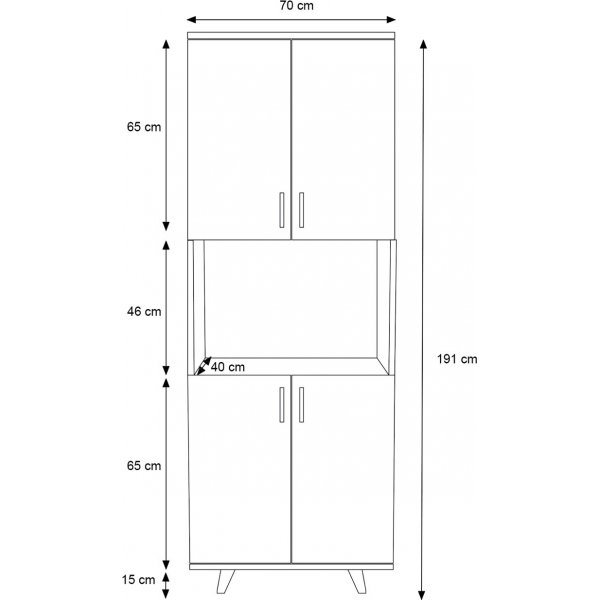 Selin skap - Eik/hvit Selin skap - Eik/hvit