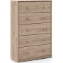mai kommode med 5 skuffer - Hickory
