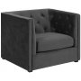 Chesterfield Milano lenestol - Mrkegr flyel