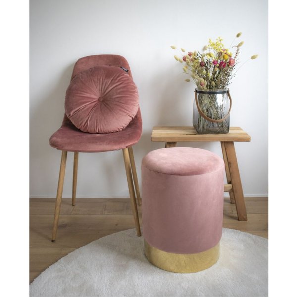 Gamby sittepuff - Rosa/messing + Flekkfjerner for mbler