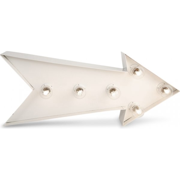 Sirkuslampe (Pil) L46 cm - Hvit