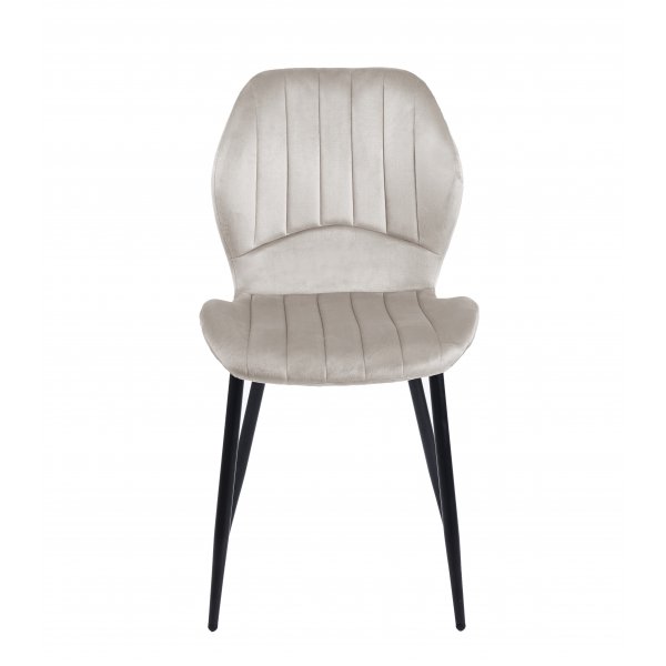 Spisegruppe Sandö spisebord Ø120 cm i hvit terrazzo med 4 Santos spisestoler i beige fløyel Spisegruppe Sandö spisebord Ø120 cm i hvit terrazzo med 4 Santos spisestoler i beige fløyel