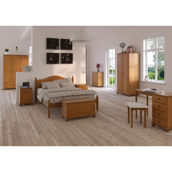 Richmond garderobeskap med 2 drer - Brun