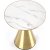 Tribeca salongbord 50 cm - Hvit marmor/gull
