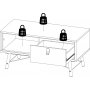 Ry salongbord 101,8 x 48,2 cm - Hvit
