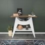 Ese sidebord 100 x 35 cm - Hvit/valntt