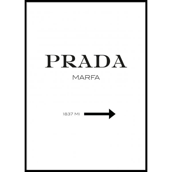 PRADA VERTIKAL WHITE - Plakat 50x70 cm