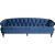 Oxford deluxe 3-seters sofa i bl flyel