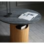 Arto rundt salongbord hyde 60 cm - Eik / gr marmor