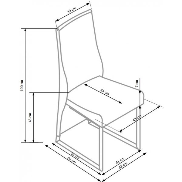 Stol Maximilian - Cappuccino/krom