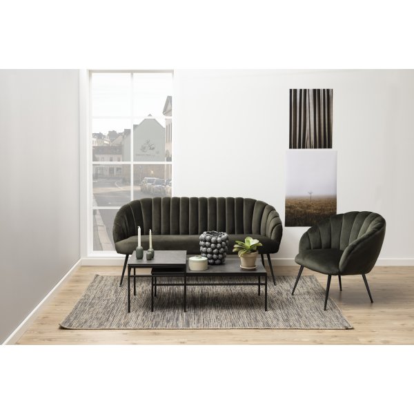 Exeter spillebord 55x50 | 100x50 cm - Sort