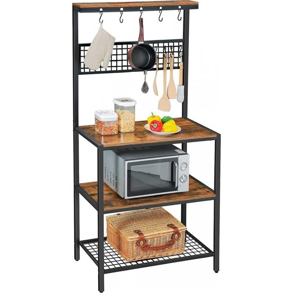 Bruce kjøkkenhylle - Brun/svart Bruce kjøkkenhylle - Brun/svart