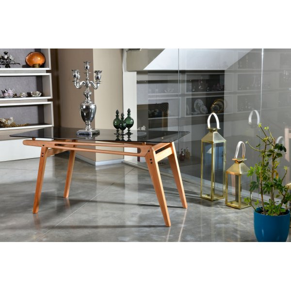 Palace spisebord 160 cm - Eik/glass