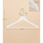 Kleshenger, tre, 44,5 cm, 50-pakning - Hvit