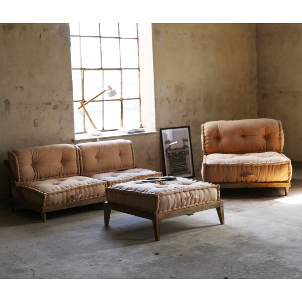 Rose fotskammel - Beige Rose fotskammel - Beige