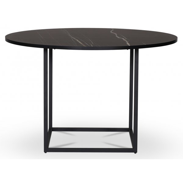 Sintorp spisegruppe, rundt spisebord Ø115 cm inkludert 4 stk. Nemis stoler i bøyd tre - svart marmor (laminat) + Møbelføtter Sintorp spisegruppe, rundt spisebord Ø115 cm inkludert 4 stk. Nemis stoler i bøyd tre - svart marmor (laminat) + Møbelføtter