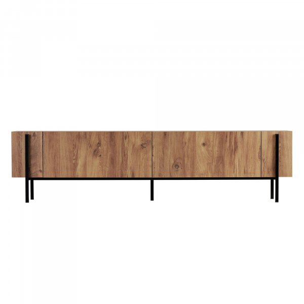 TV-stativ Nemming 180 cm - Atlantic Pine/Svart