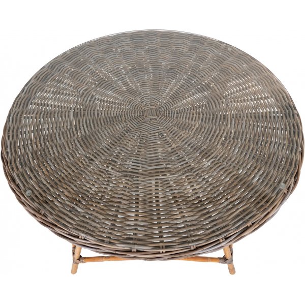 Larisa utendørs spisebord Ø120 cm - Kube rotting/Grå Larisa utendørs spisebord Ø120 cm - Kube rotting/Grå