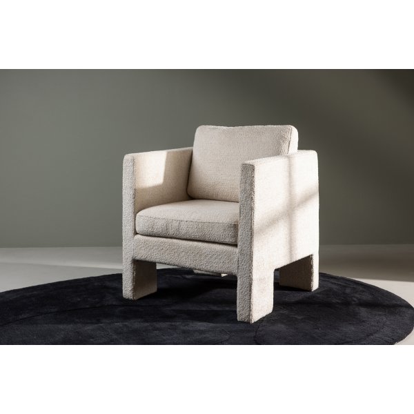 Ragusa lenestol - Hvit bouclé Ragusa lenestol - Hvit bouclé