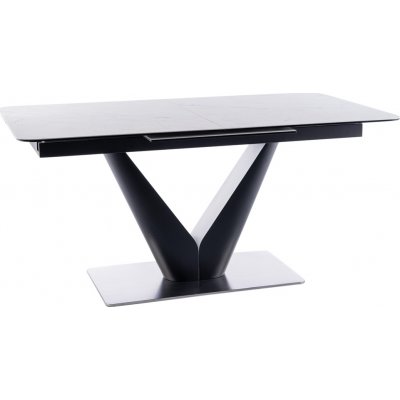 Canyon spisebord, 160-220 cm - Hvit/svart