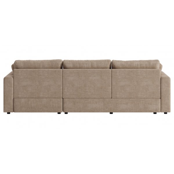 Moby mrk beige divansofa 296 cm - Vendbar divansofa med pocketfjrer