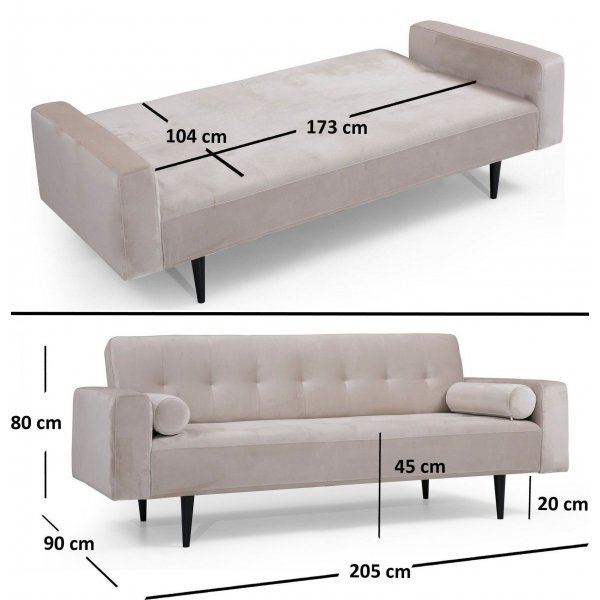 Derry 3-seters sofa - Beige Derry 3-seters sofa - Beige