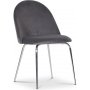 Spisegruppe Sumner 80 cm eik/hvit med 2 Plaza-stoler i gr flyel