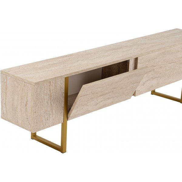 Serenity TV-stativ - Travertin/gull Serenity TV-stativ - Travertin/gull