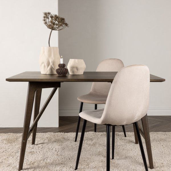 Kaseindon spisebord 120 x 80 cm - Mrkebrunt