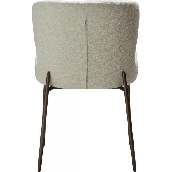 Glam spisestuestol - Bone white bouclé/antikk messing Glam spisestuestol - Bone white bouclé/antikk messing