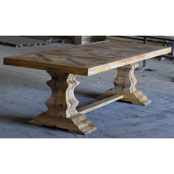 Bord 280x100 cm rustikt tre - Palma + Tekstilrens for mbler