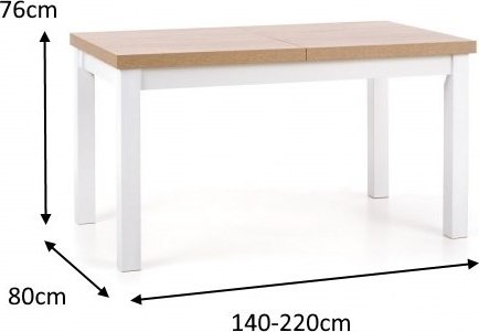 Callahan uttrekkbart spisebord 140-220 cm - Sonoma eik/hvit Callahan uttrekkbart spisebord 140-220 cm - Sonoma eik/hvit