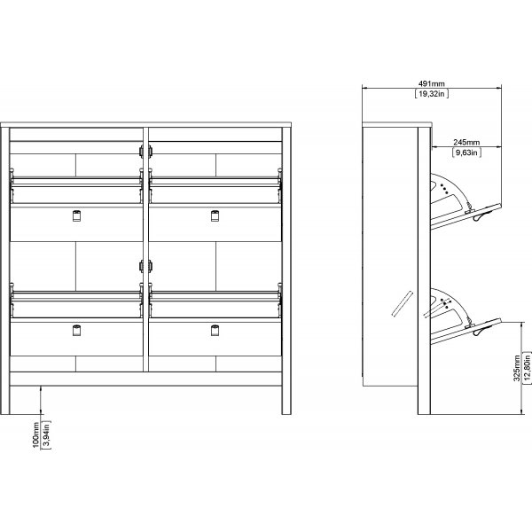 Madrid skoskap - Svart Madrid skoskap - Svart
