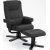 Oslo recliner lenestol med krakk - Cortinna svart + Tekstilpleie for m�bler