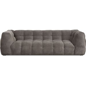 Nivou 3-seters sofa - Lys gr + Mbelpleiesett for tekstiler