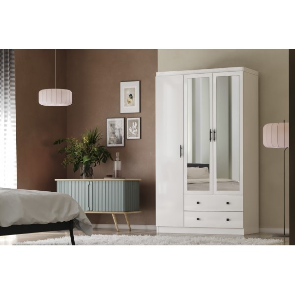 Lavinia garderobeskap 105 x 50 x 210 cm - Hvit Lavinia garderobeskap 105 x 50 x 210 cm - Hvit