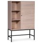 Stilo V.2 highboard - Whitewash / Svart metall