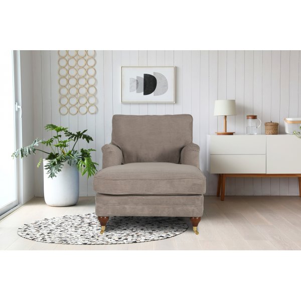 Sofa lenestol Howard mørk beige kordfløyel Sofa lenestol Howard mørk beige kordfløyel