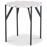 Terrazzo sidebord Ø50 cm - Terrazzo Cosmos & underdel AIR i svart metall Terrazzo sidebord Ø50 cm - Terrazzo Cosmos & underdel AIR i svart metall