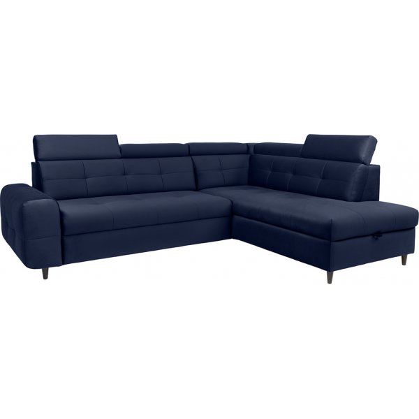 Matras hj�rnesovesofa med �pen ende h�yre - Bl�